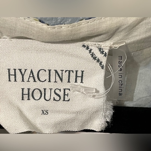 Hyacinth House Blue Floral Maxi Dress Puff Sleeve Ruffle Prairie Cottagecore XS - Picture 8 of 13